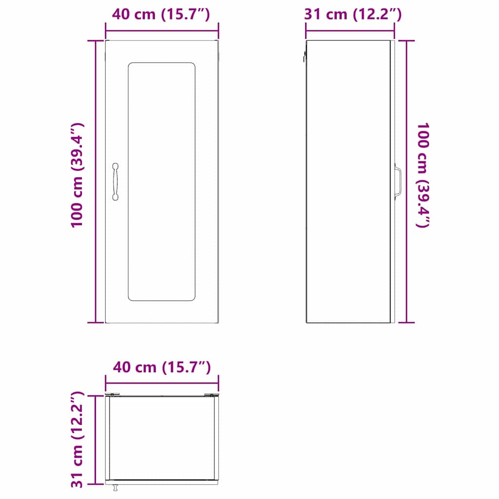 Dishwasher Front Kalmar Black 40 X 31 X 100 Cm