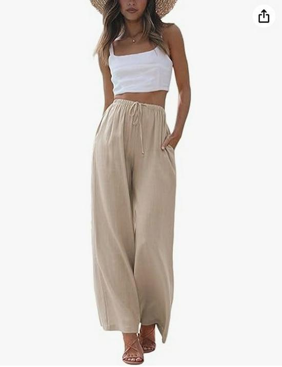 2024 Women's Casual Loose Drawstring Wide-Leg Pants for Spring and Autumn
