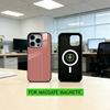 B-Burgundy White Stripe P-pattern  Phone Case For iPhone17,16,15,14,13,12,11 Plus,Pro Magnetic with Magsafe Wireless Charging