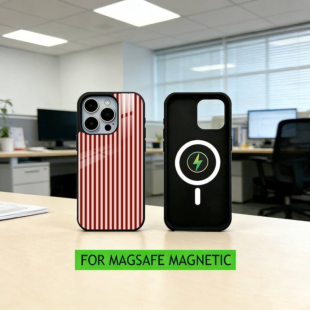 

B-Бордовый Белая Полоска P-узор Чехол Для Телефона Для iPhone17,16,15,14,13,12,11 Plus,Pro Магнитный с Magsafe Беспроводной Зарядкой iPhone13PRO
