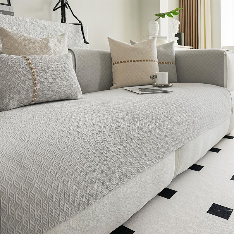 Sofa Cushion, Universal for All Seasons, Non-slip Seat Cushion, Simple Modern Living Room Leather Sofa Cover, Cloth Towel