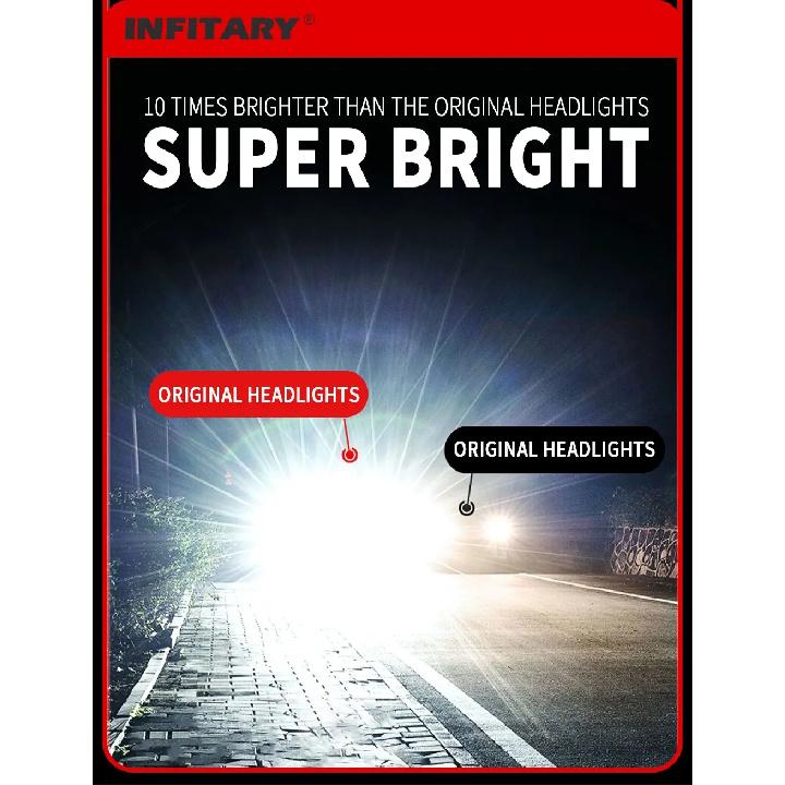 Infitary 300W H7 H4 LED Car Headlight CANBUS Lamp H8 H9 H11 HB3 9005 HB4 9006 80000LM Bulb Three Copper Tube Lights for Auto