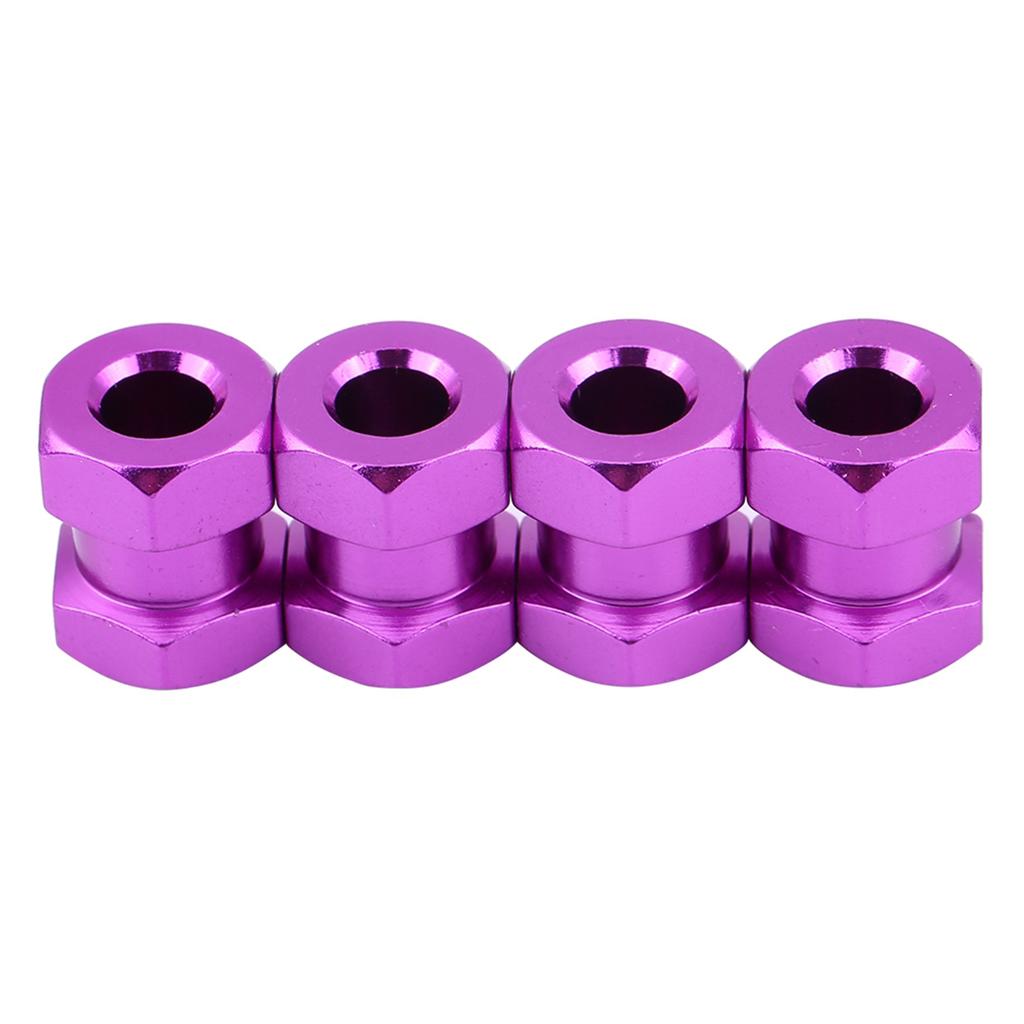 4pcs 12mm RC Hex Wheel Hub Metal Adapter for D90 AX10 CC01 SCX10 F350 Crawler (15mm Purple)
