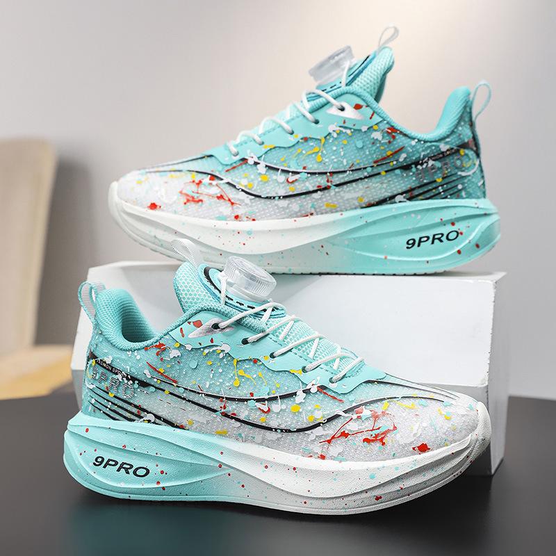 

Children s colorful sports shoes 2025 new boys street tide casual breathable shoes rotating buckle girls outdoor running shoes 31-40 (10 pairs starting from the whole hand)