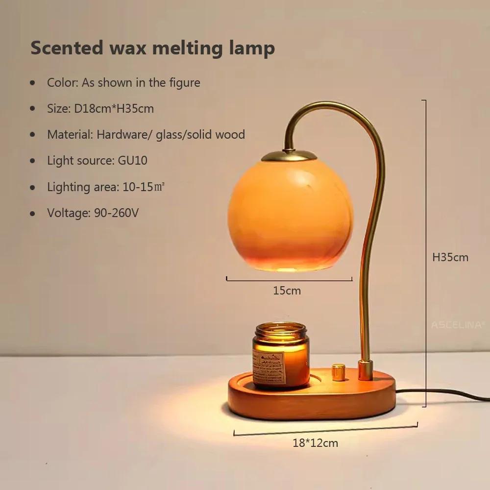 Nordic Table Lamp Glass Aroma Candles LED Desk Lamp GU10 Adjust Light Source Bedside Study Home Ambiance Decorative Table Light