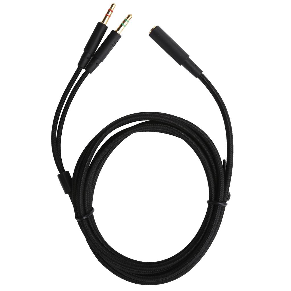 2in 1 Adapter Headphone Audio Cable Fit for Kingston HyperX Cloud Stinger Cloud Mix Cloud Alpha