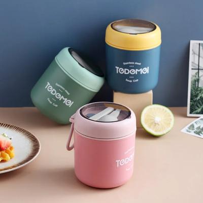 Mini Thermal Lunch Box Food Container with Spoon Stainless Steel Vaccum Cup Soup Cup Insulated Lunch Box
