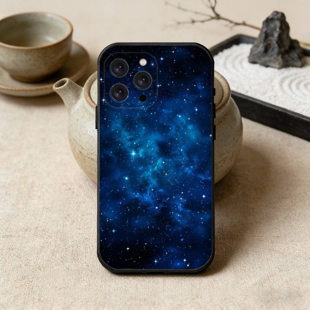 Space For Galaxy Universe Phone Case For iPhone 16,15,14,13,12,17,Pro Max,Plus Silicone Black Case