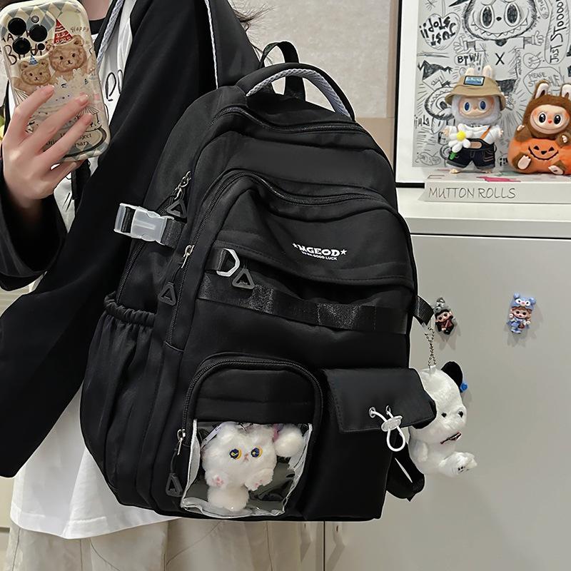 New Japanese schoolbag female ins campus students junior high school senior sense backpack large capacity tooling backpack