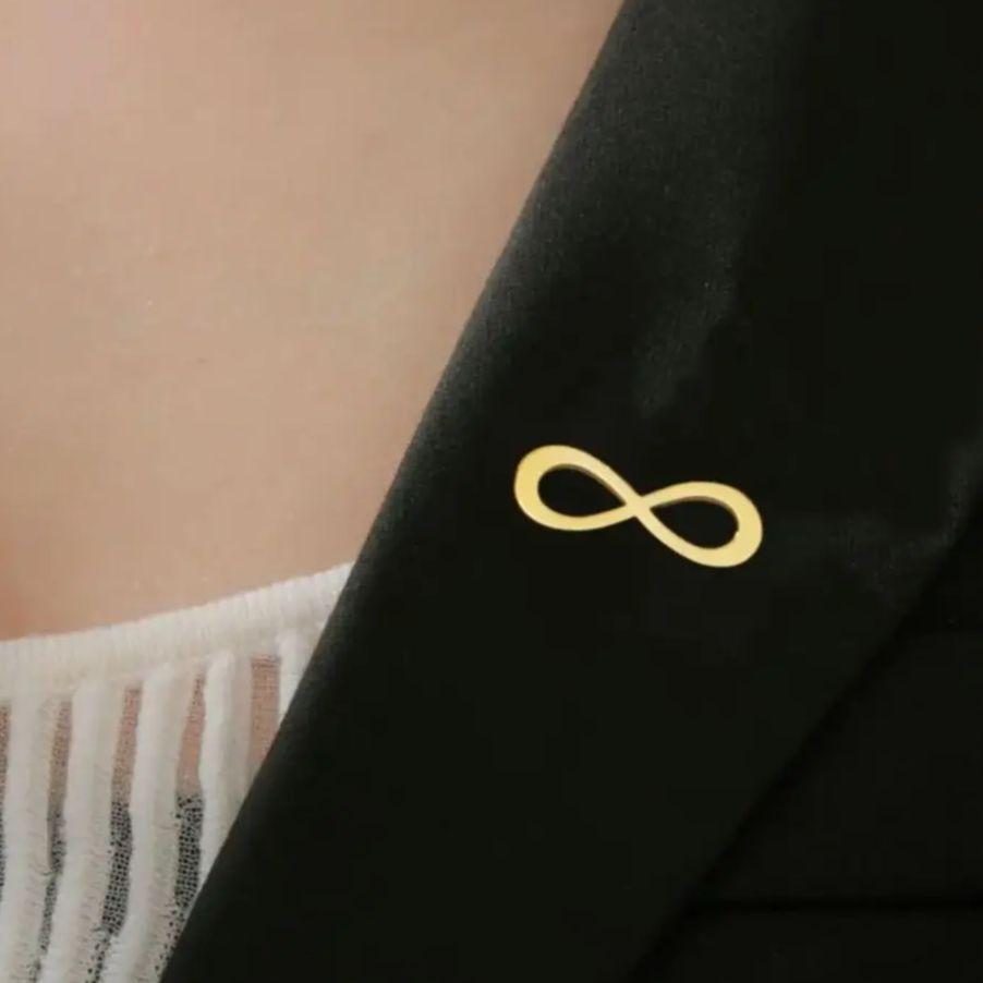 Teamer Infinity Symbol Endless Brooch Stainless Steel Pin Brooch Classic Vintage Clothing Minimalist Jewelry Gift 2026 New