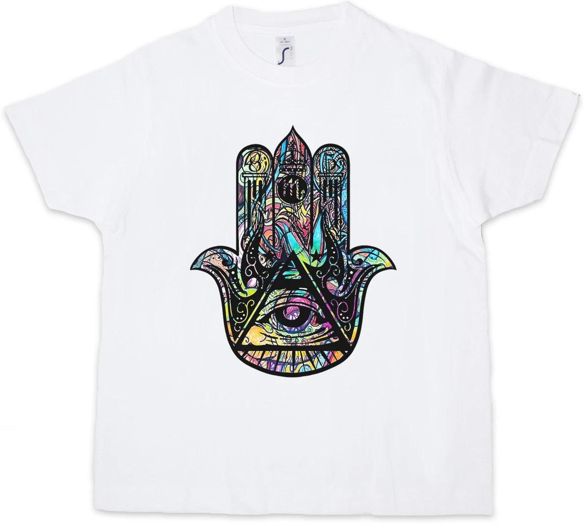 ILLUMINATI HAND HAMSA Kids Boys kids boys T-Shirt Illuminaten Society Free Mason 100