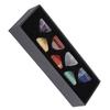 7 Chakra MultiStone Set Pyramid Color Natural Stone Gemstones Ornaments with Gift Box