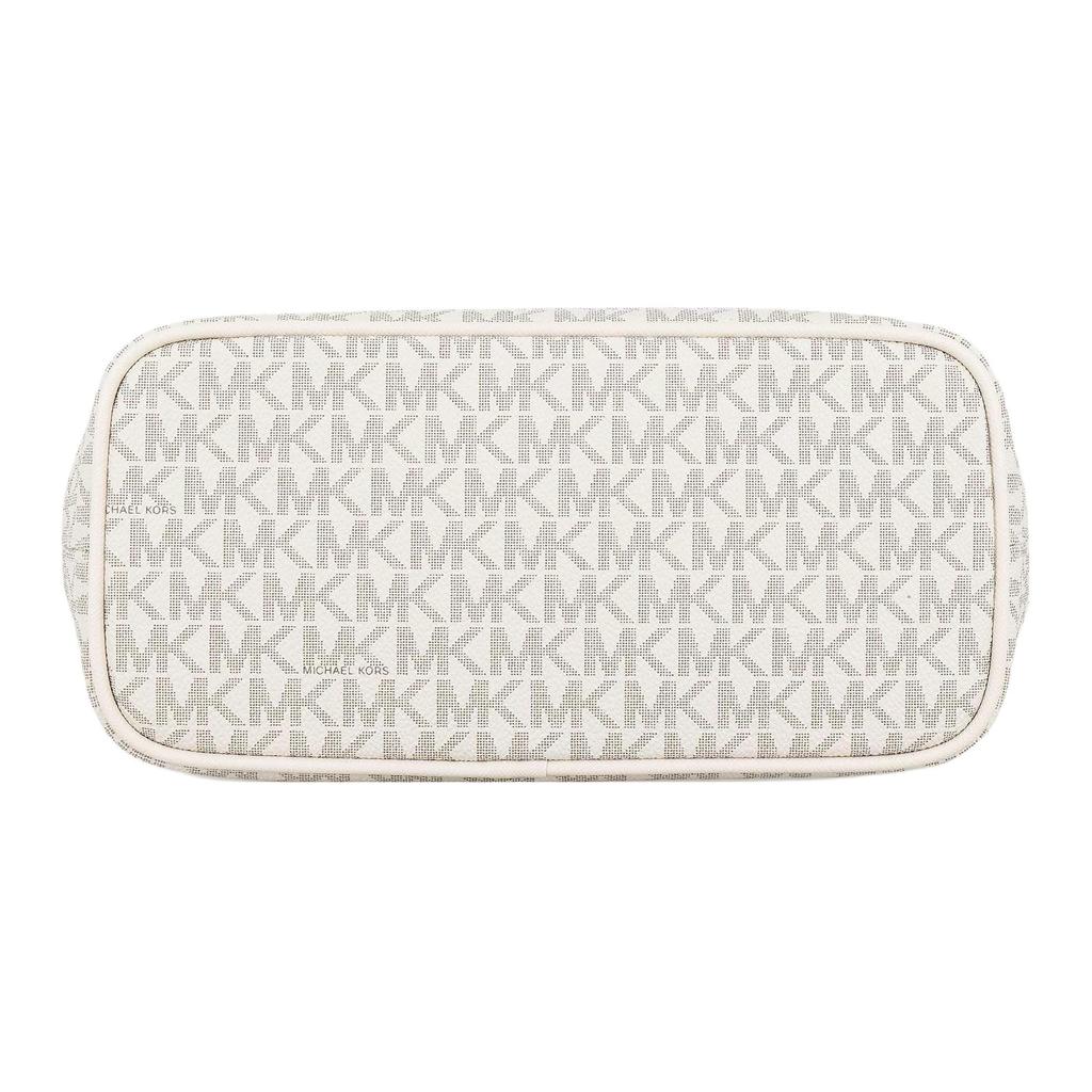 Michael Kors MK Jet Set Monogram Color Block Leather Tote Bag Women Tote Bags Cream-White 35T9GTVT0B-278