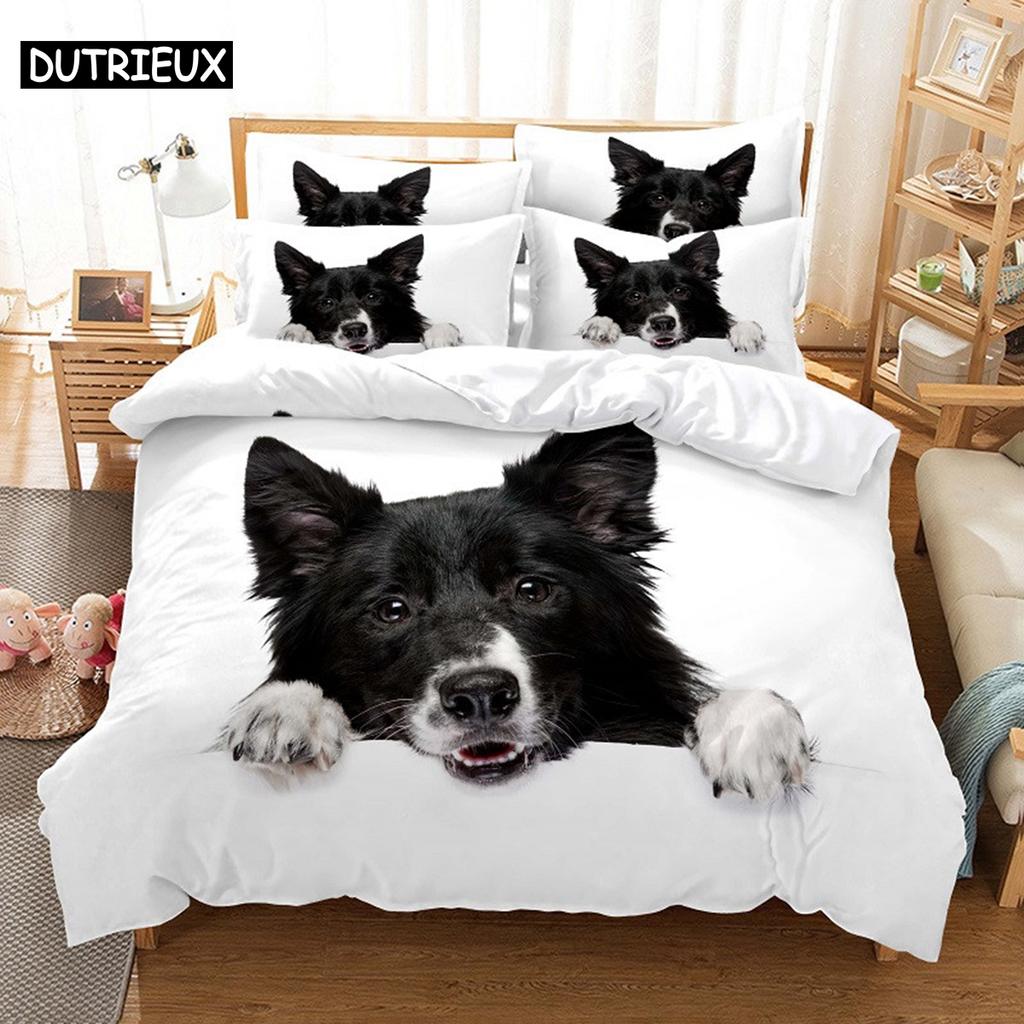 Precioso Juego de Cama para Perro Juego de Funda Nórdica Ropa de Cama 3D Impresión Digital Ropa de Cama Tamaño Queen Diseño de Moda