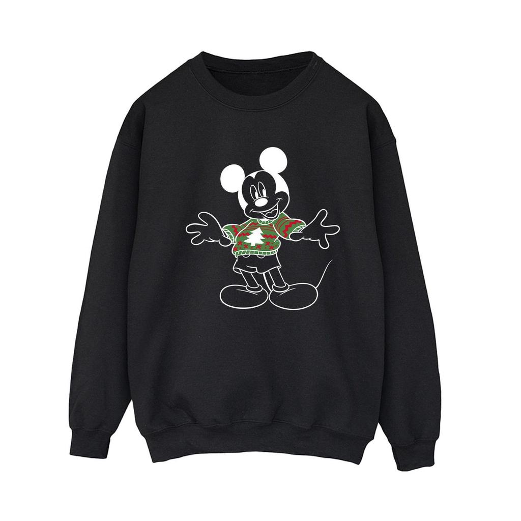 Disney Womens/Ladies Mickey Mouse Xmas Jumper Sweatshirt