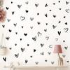 1pc Black Heart Wall Decals - Self-Adhesive Vinyl Heart-Shaped Stickers for Romantic Home Decor for Bedroom, Living Room, or Valentine's Day Wall Art