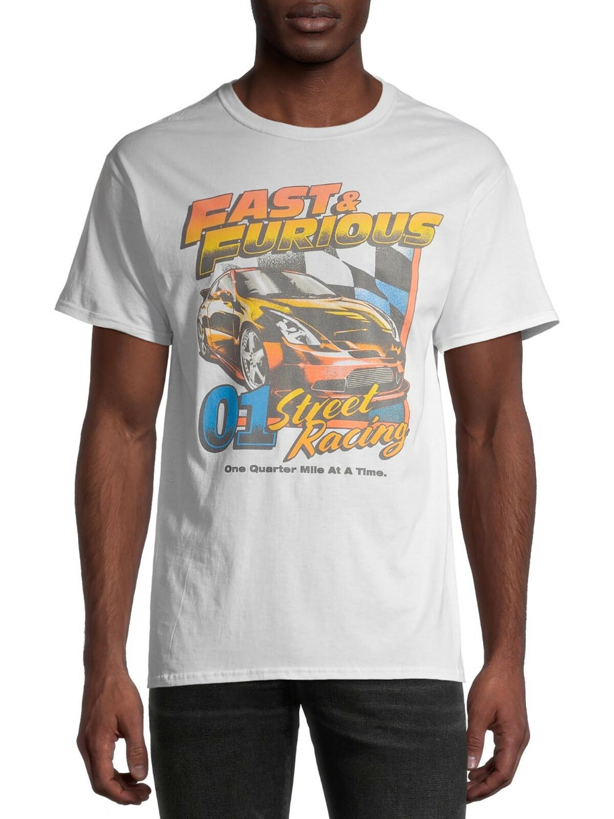 Футболка мужская Fast & Furious Street Racing 01 белая новая L
