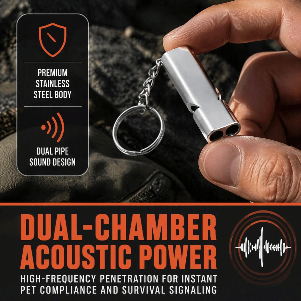 4pcs Double Tubes Design Emergency Survival Whistle With Lanyard Keychain Safety Whistle For Hiking