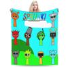 Cartoon Sprunki Music Game Blanket Fleece  Soft Throw Blanket for Bedding Couch Bed Rug