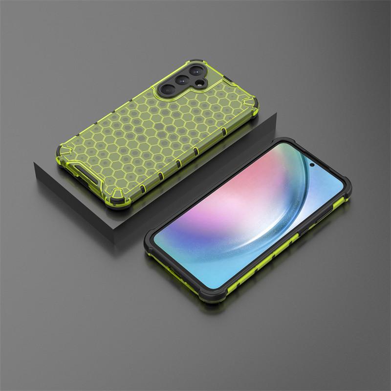 For Samsung Galaxy A55 5G Case Samsung Galaxy A05S A05 A15 A25 A35 A55 5G Cover Honeycomb Shockproof TPU Armor PC Phone Case