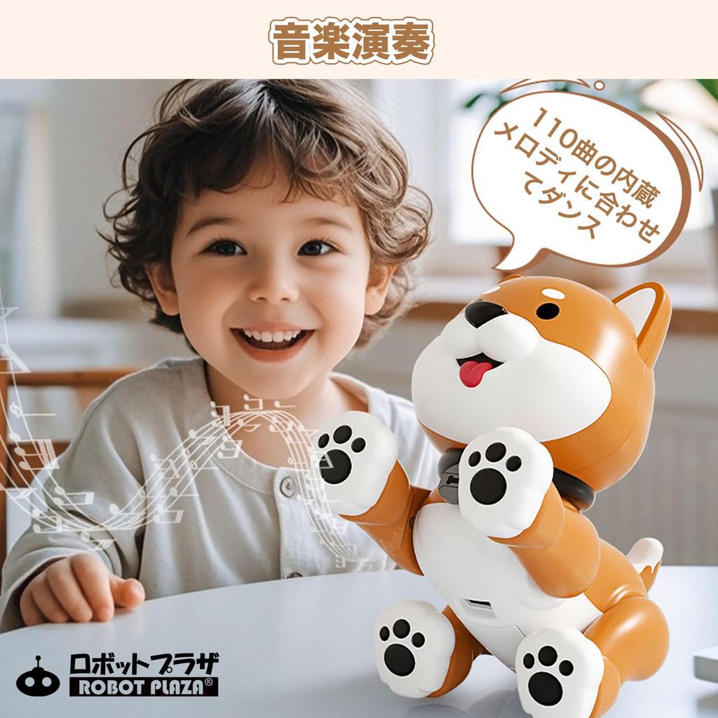 ROBOT PLAZA Roboterhund Spielzeug, Beweglich, Multifunktional, Infrarot-Fernbedienung, Musik, Tanzen, Berührungsreaktion, Einfache Programmierung, USB-Aufladung, Jungen,