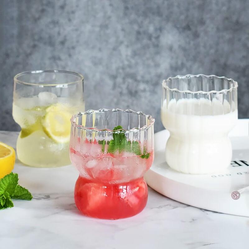Cute Striped High Borosilicate Glass Cup