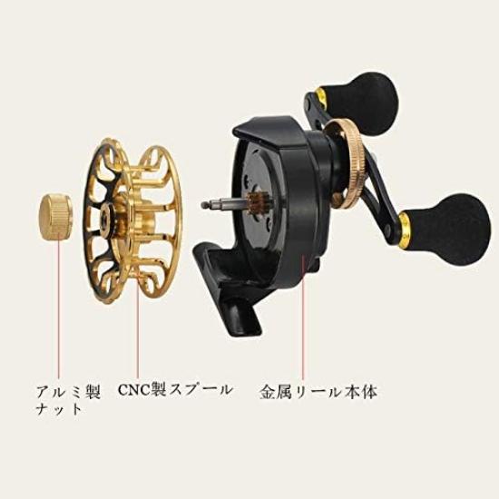 Cage fishing raft reel, chinu reel, raft fishing, raft reel, drop-in, leftright winding, 3.6:1 gear ratio, 6+1BB, rock fishing, ice fishing, drag