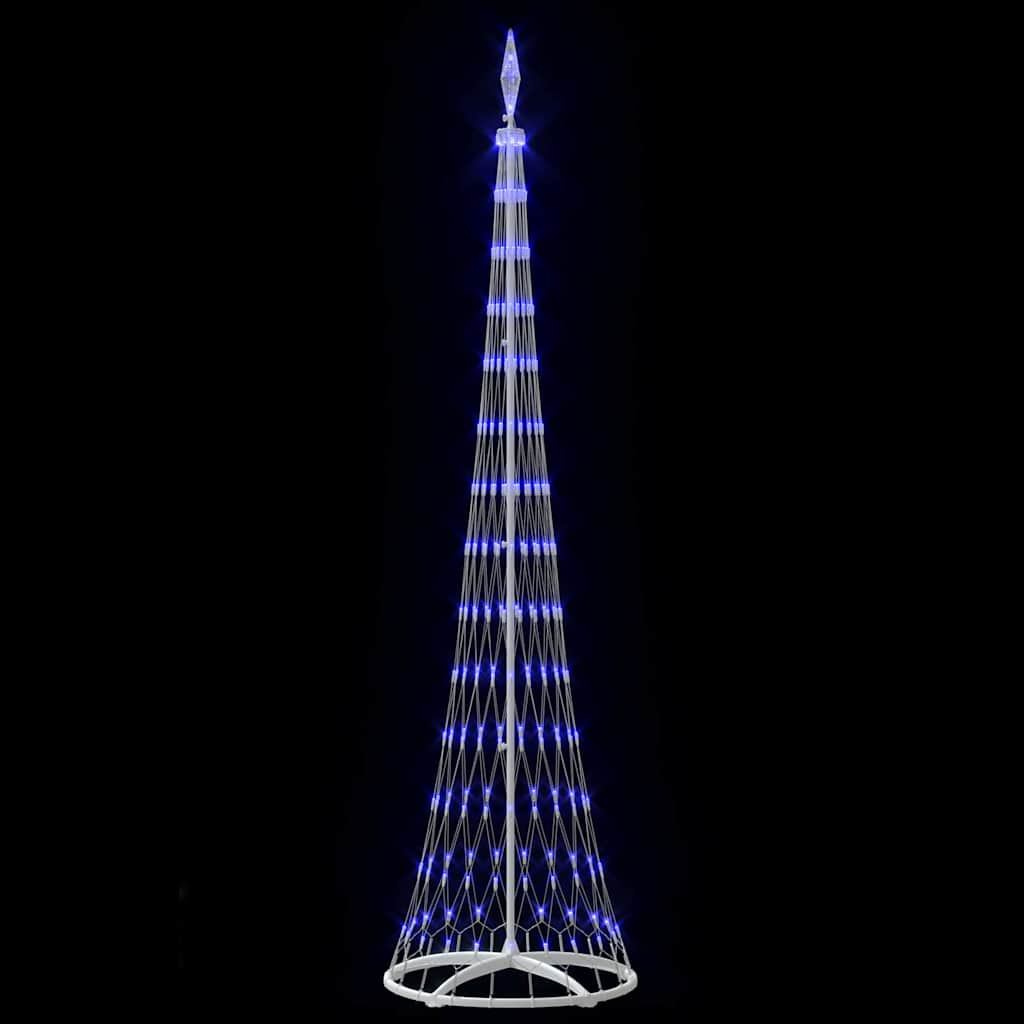 LED Christmas Tree with 290 LEDs and Stand Blue 250 cm Metal