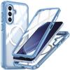 Samsung A36/A56-5G MagSafe-Compatible Tri-Proof Transparent Phone Case with Full Coverage and Fingerprint Unlock
