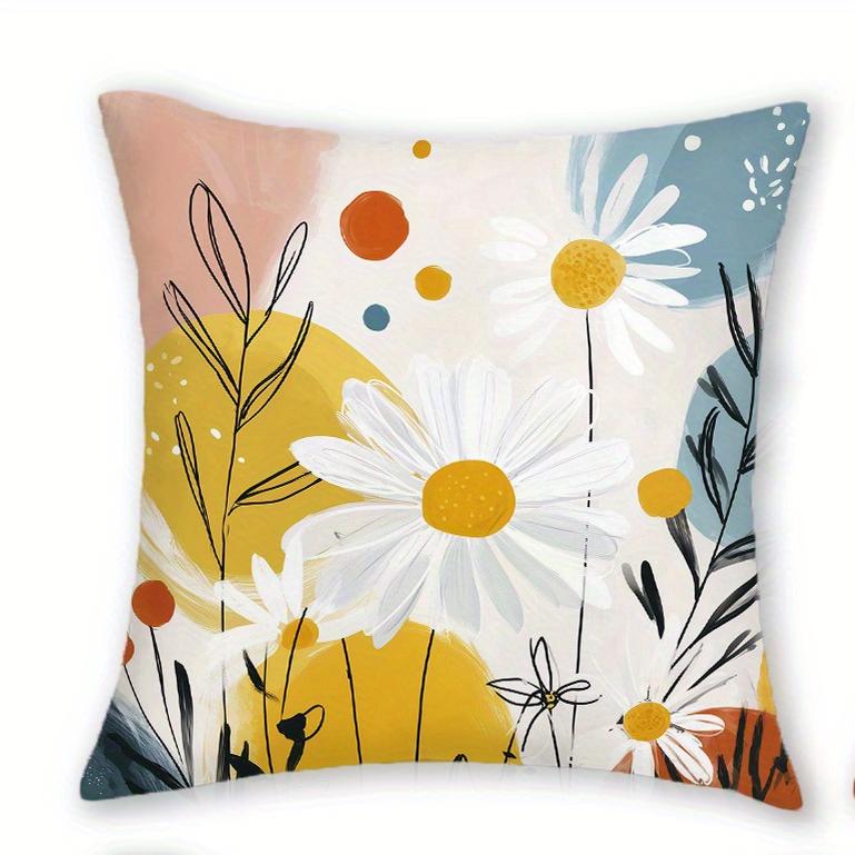 Home Decor Colorful Floral Patterned Pillow Covers For Home Pattern Cushion Cover Suitable For Sofa Bedroom Car Pillow Cover