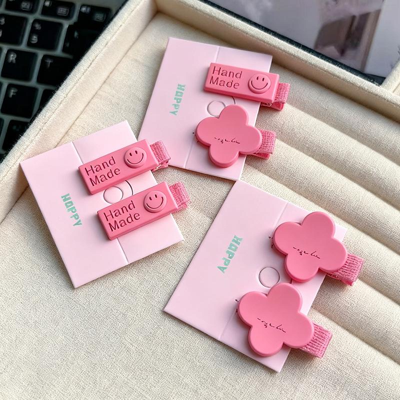 Adorable Pink Full-Wrap Cloth Hair Clip for Girls and Babies