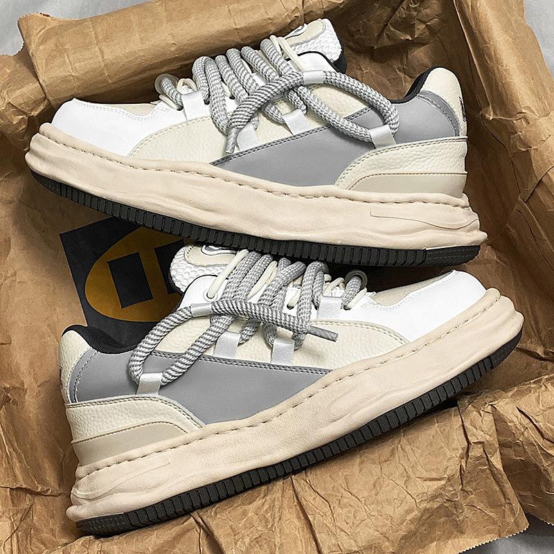 

Spring Autumn New Exquisite Men s Shoes Fashion Trend Casual Board Shoes Soft Bottom Comfortable Breathable Running Sports Shoes 39 білий