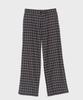 PREF Brown Tratan Check Elastic Waist Trouser
