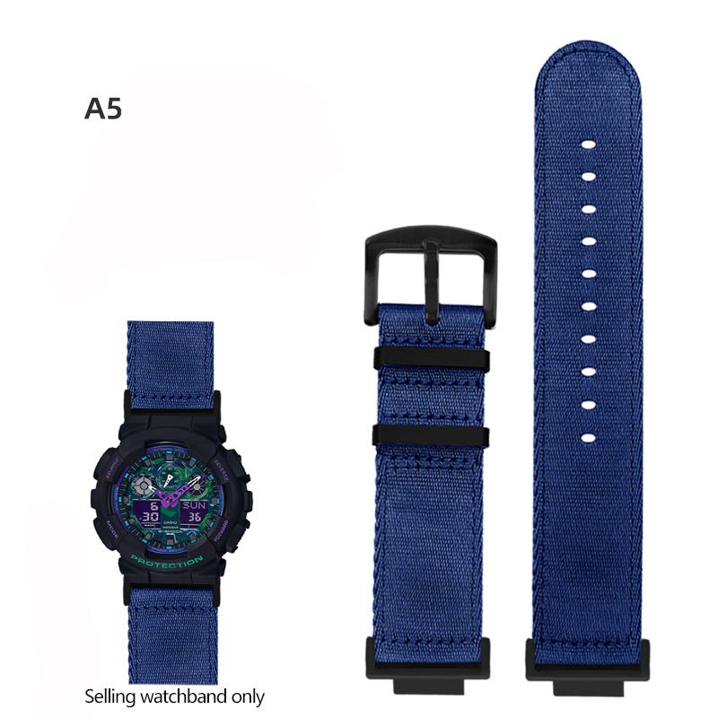 

Нейлоновий полотняний ремінець для годинника для GSHOCK Casio DW5600 DW-5600 GA110 GA100 GA120 GM2100 GA2100 GA2110 Модифікований ремінець Спортивний ремінець 16mm