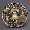 USA 250th Anniversary Medal Brooch, Stainless Steel, Elegant Vintage Style