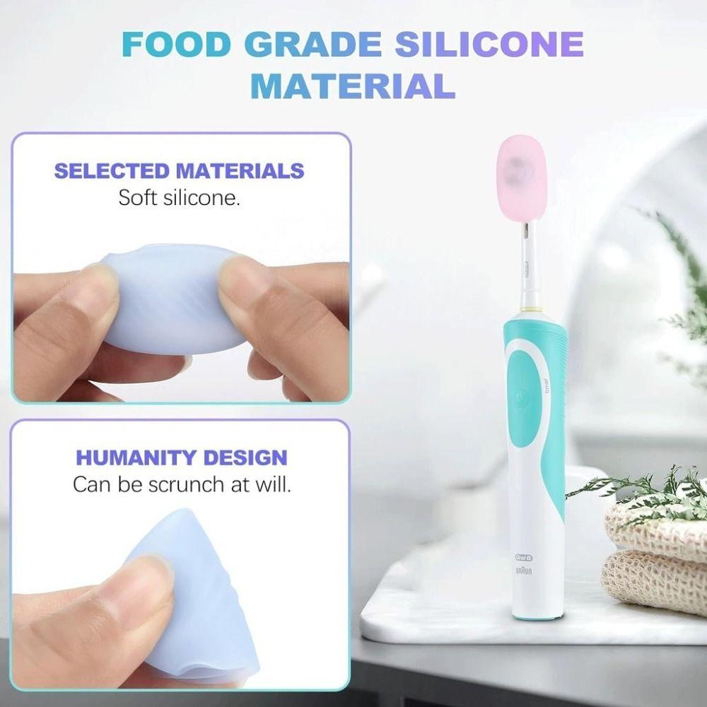 Neue Haken-Zahnbürstenabdeckung Silikon Wiederverwendbarer Zahnbürsten-Aufbewahrungsclip Zahnbürstenhülle Zahnbürsten-Staubschutz