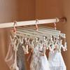 Plastic Clothes Drying Hanger Collapsible Socks Hangers Closet Organizer for Towels Underwear Bras
