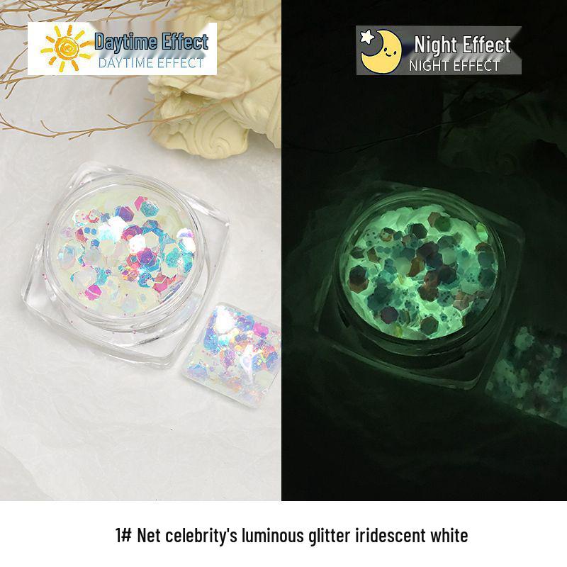 

Летний сияющий нейл-арт в конфетных тонах: Светящиеся блестящие наклейки в стиле диско с блестками