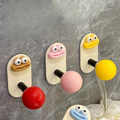Big Mouth Shaped Hook, No Punching, Strong Load-bearing, Adhesive, Seamless Clothes Hook, Bathroom Hook, Wall Towel Hook