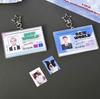 Transparent ID Acrylic Card Holder 1 inch Photo Cover Pendant Keychain Mini Star Photocard Frame Protective Sleeve Decoration