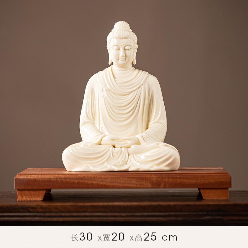 The Buddha statue of Sakyamuni and the Great Sun Buddha for home living room worship, office decoration, craft gifts and ornamen