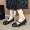 Moda 2024 Nuevos Zapatos de Salón con Lazo de Diseño para Mujer Moda Zapatos Planos de Cuero Brillante para Mujer Baile Ballet Fiesta Baile Nupcial Boda