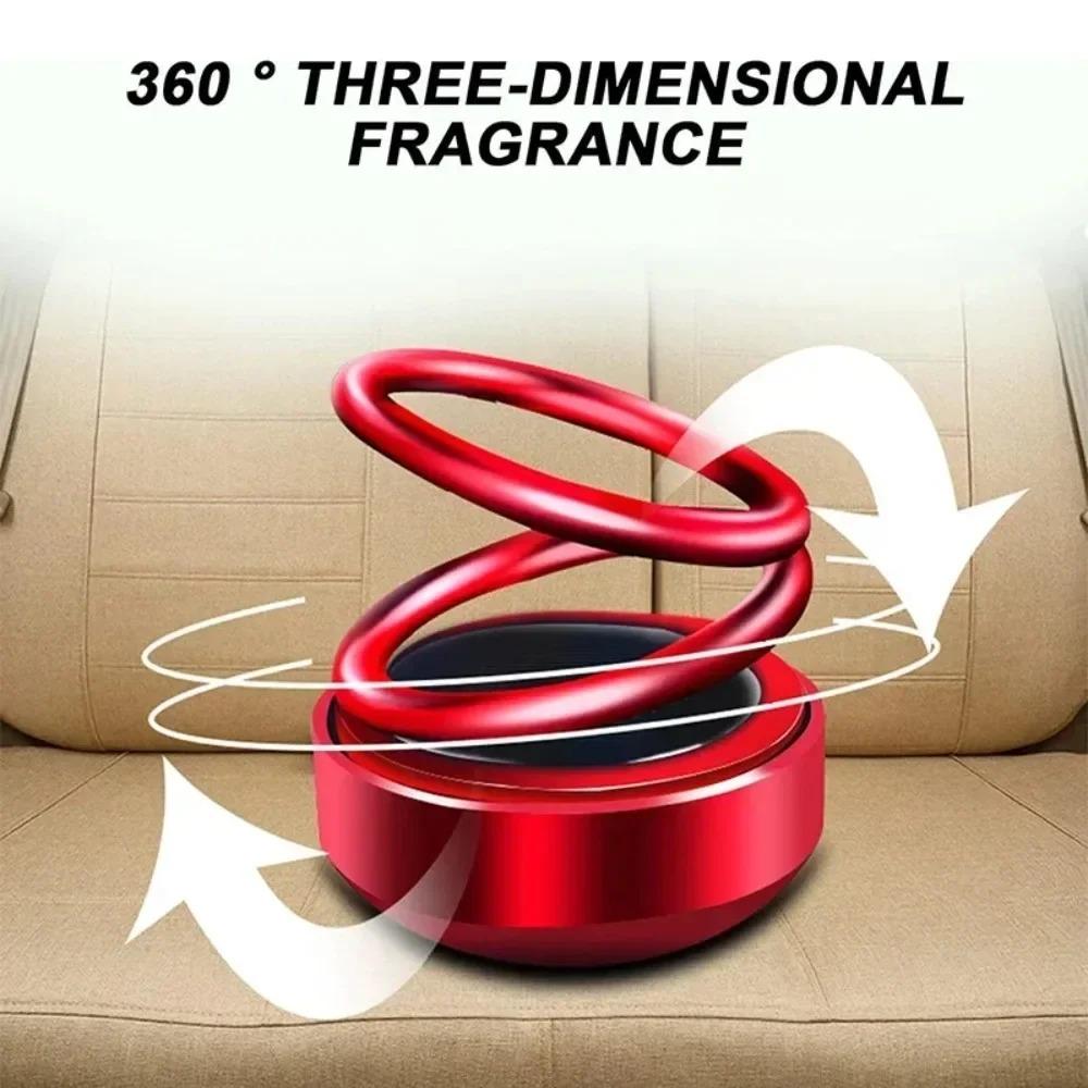Portable Kinetic Molecule Mini Heater Windshield Defroster Winter Healthy Fragrant Solar Powered Dual Ring Suspended Ornament