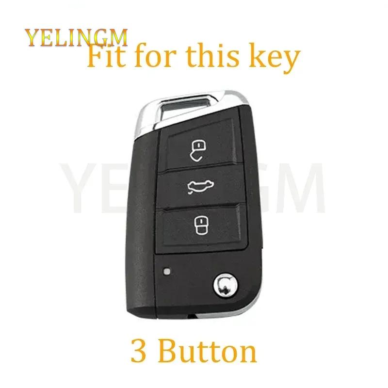 TPU Car Shell Fob Key Case Full Cover For VW Volkswagen Golf 7 MK7 Tiguan MK2 For SEAT Ateca Leon FR 2 Ibiza For Skoda Octavia