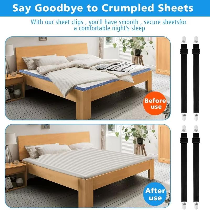 Adjustable Elastic Sheet Straps Heavy-Duty Sheet Holders And Shoulder Straps
