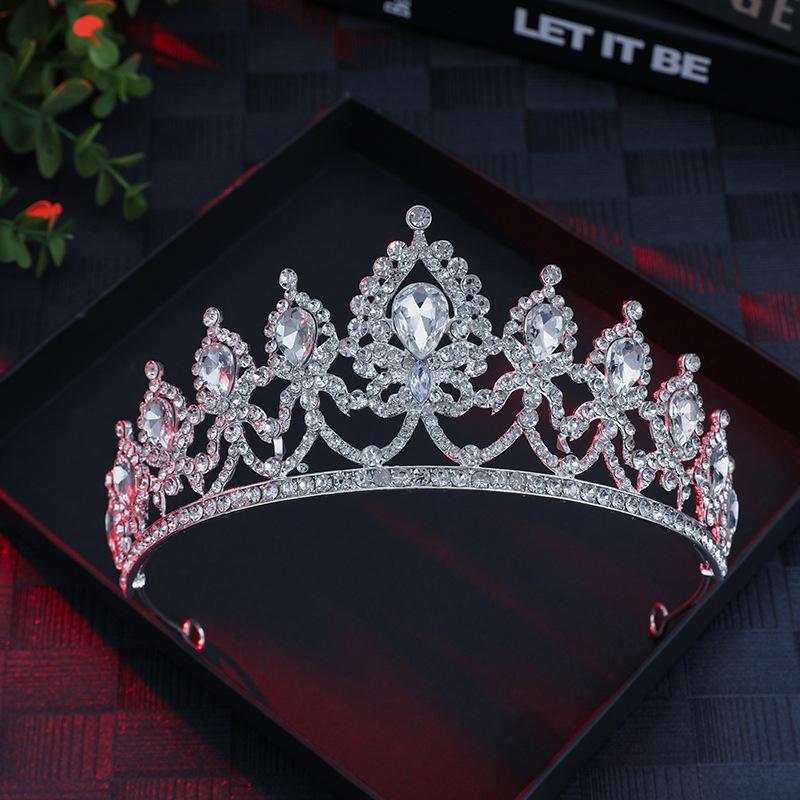

Свадебная барочная корона тиара стразы корона принцессы аксессуары для волос свадебный стиль платье повязка на голову аксессуары