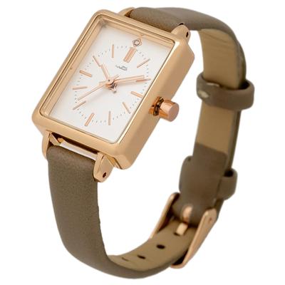 Fieldwork Women's Analog Watch with Leather Strap, Gray, GY075-2