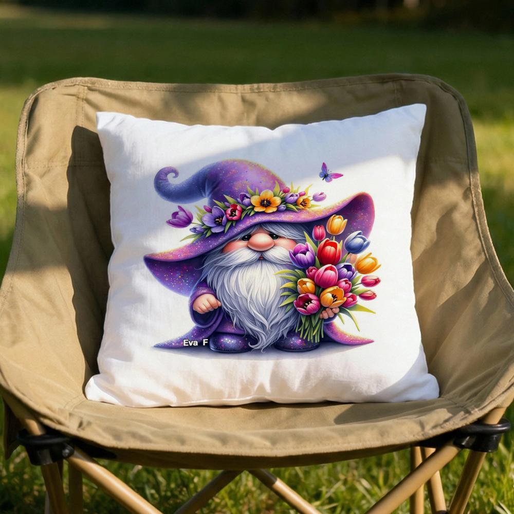 Everyday Gnomes Cushion Cover Soft Reversible Durable Pillow Cover MultiScene Use for Home Car Daily Comfort
