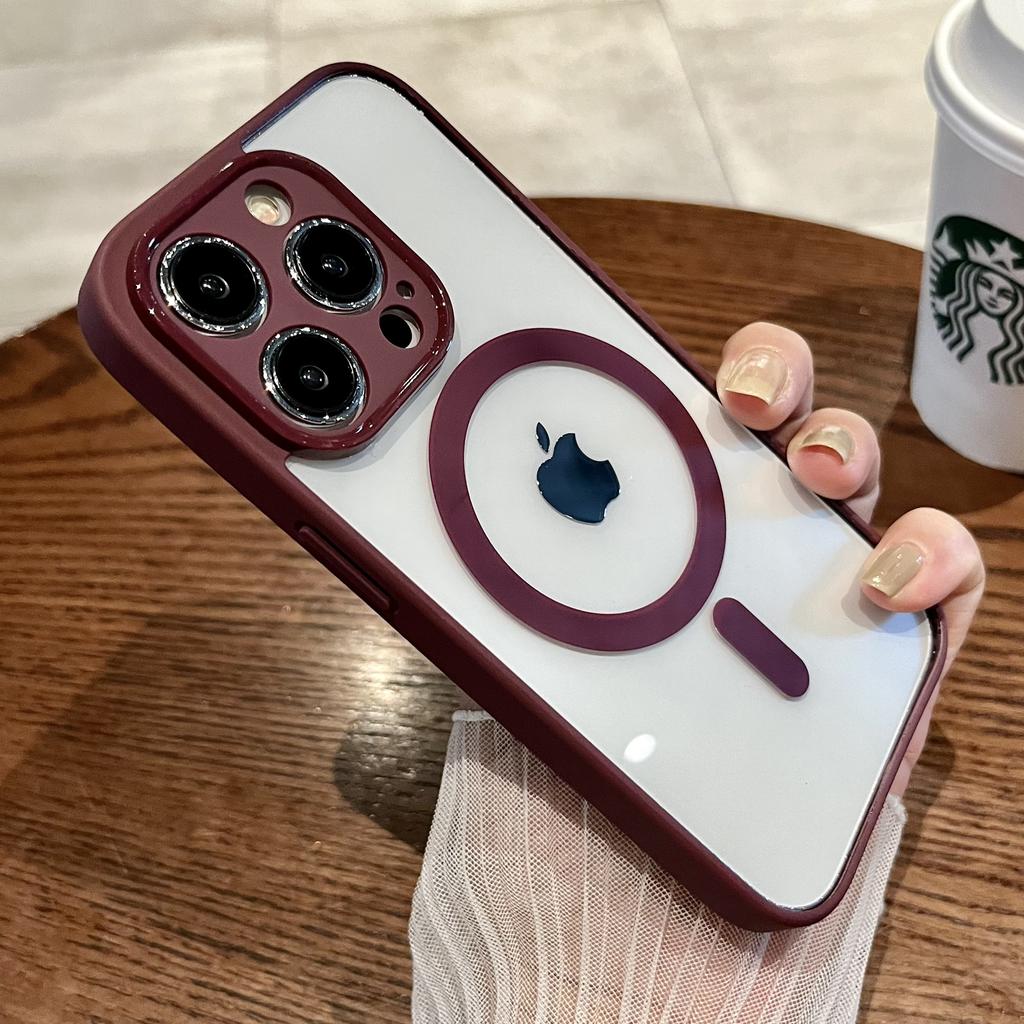 Luxury For Magsafe Magnetic Wireless Charging Case for iPhone 15 14 Plus 13 12 11 Pro Max Shockproof Soft Bumper Clear Cover