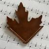New Compact Alder Leaf-shaped Leather Bookmark Creative Retro Maple Leaf Book Marker for Home Study Reading Page Divider Clip